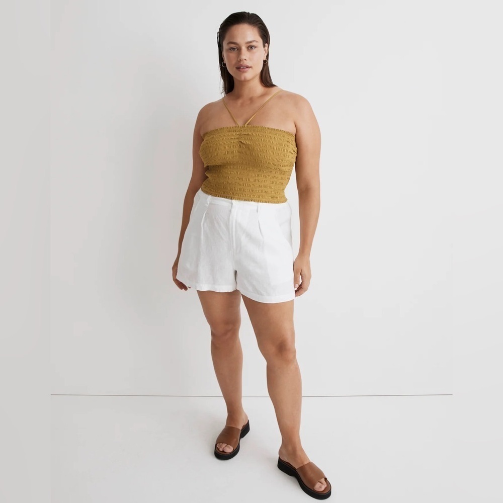 Madewell Smocked Halter Crop Top Size XXL | Citrus Lime 90s Inspired